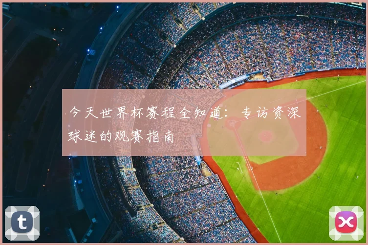 今天世界杯赛程全知道：专访资深球迷的观赛指南